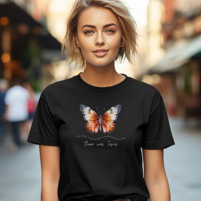 Girl wearing Christian t-shirt about grace.