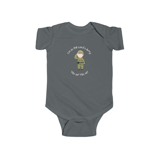 Christian Baby Bodysuit - I'm in the Lord's Army Onesie