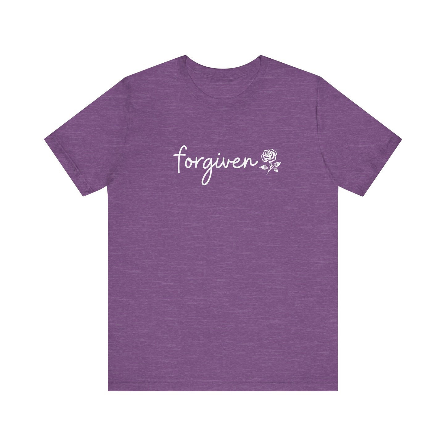 Christian Floral Tee Shirt - Forgiven Graphic