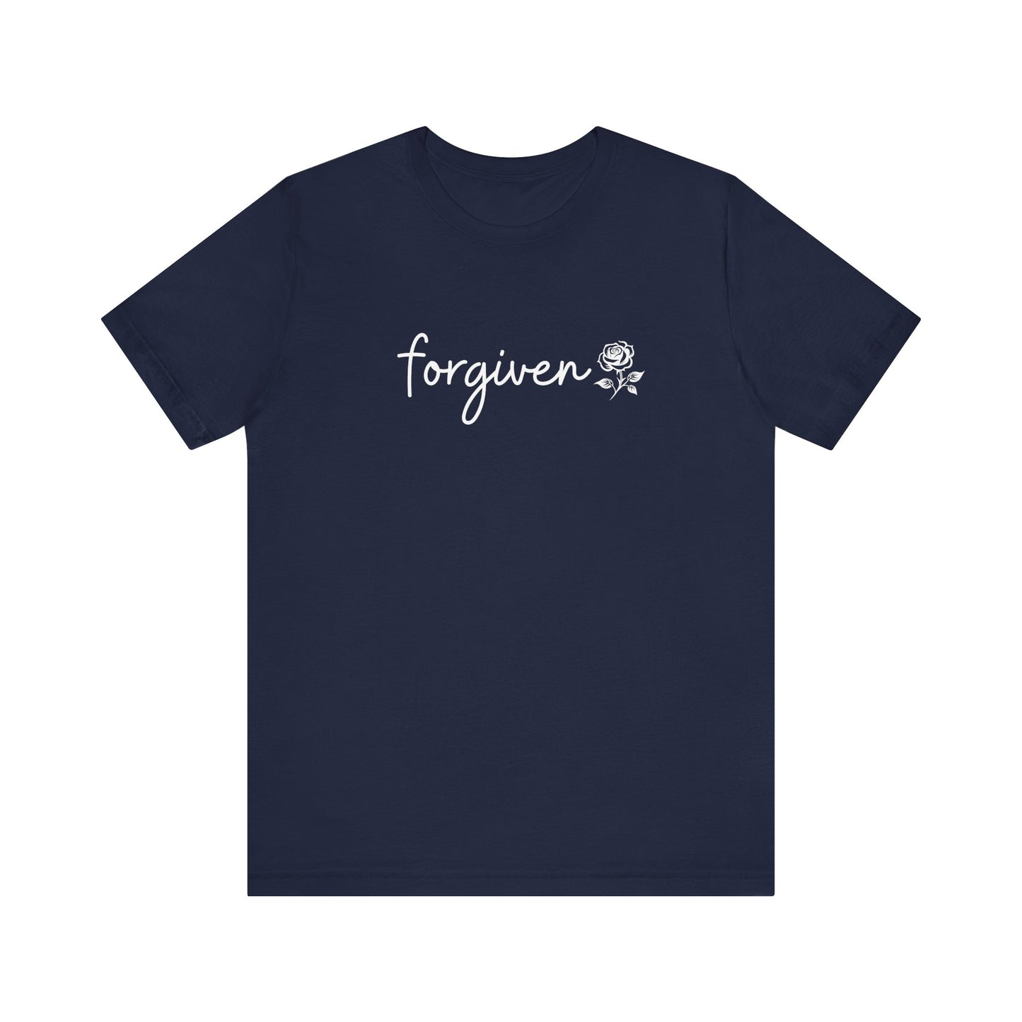 Christian Floral Tee Shirt - Forgiven Graphic