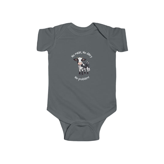 Vegan Baby Bodysuit - No Meat No Dairy No Problem