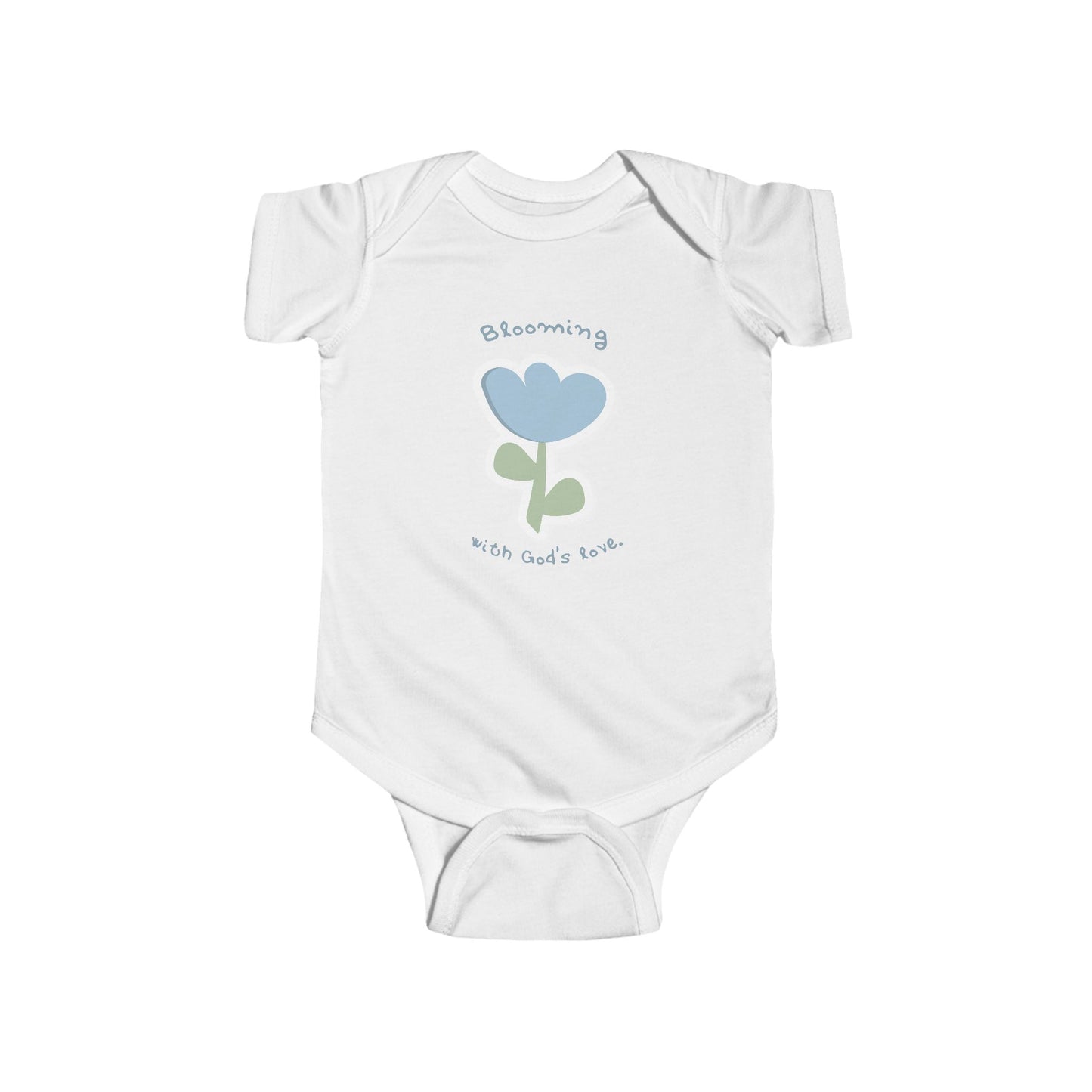 Baby Onesie Blooming in God's Love Flower Bodysuit