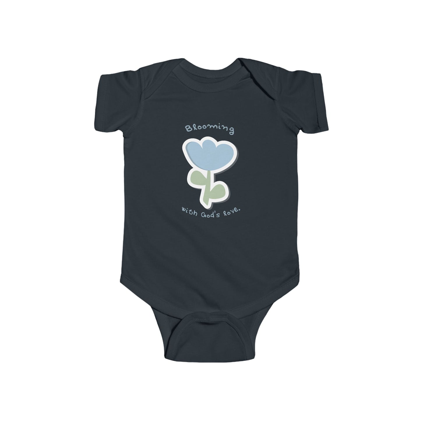 Baby Onesie Blooming in God's Love Flower Bodysuit