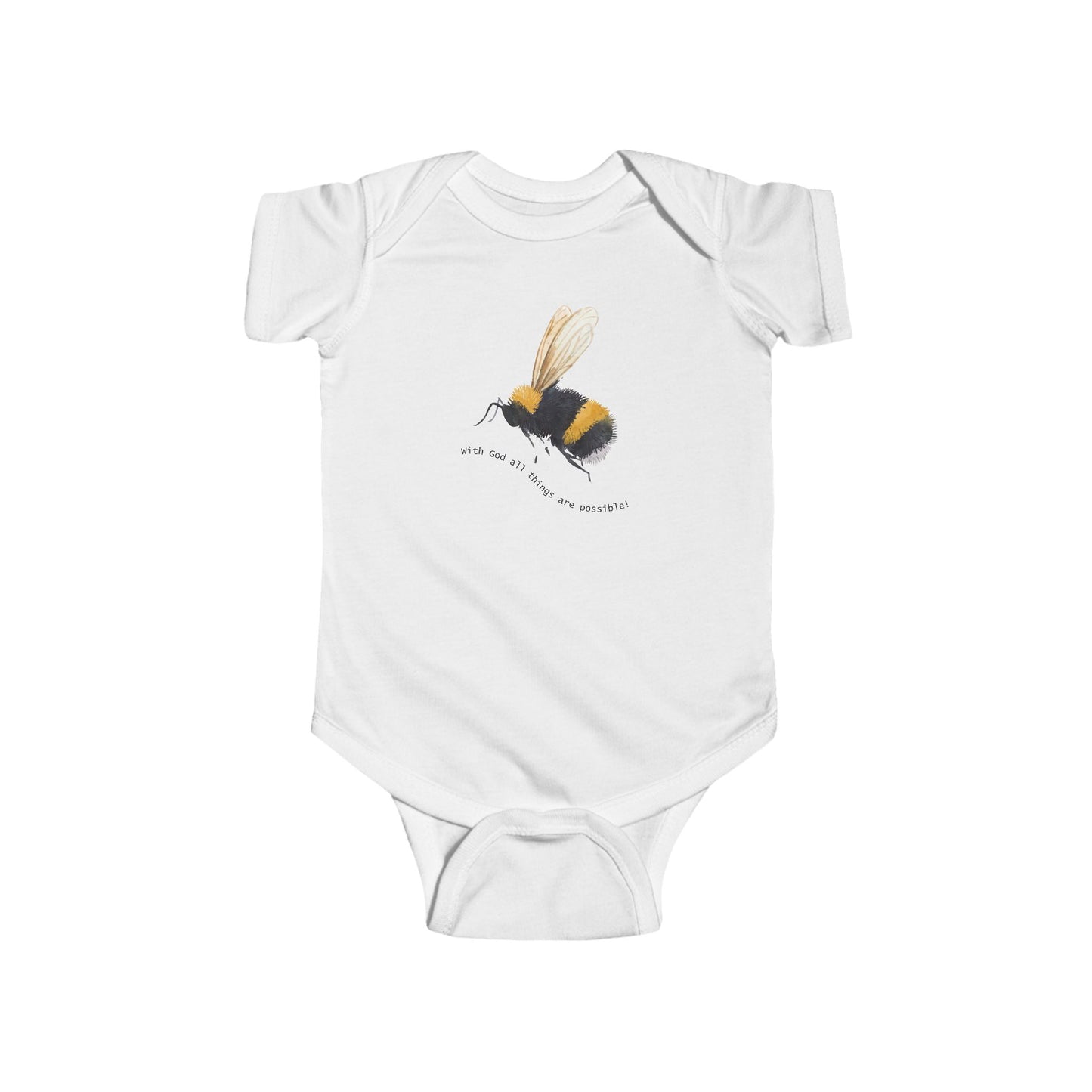 Christian Baby Onesie - With God all Things are Possible - Bodysuit