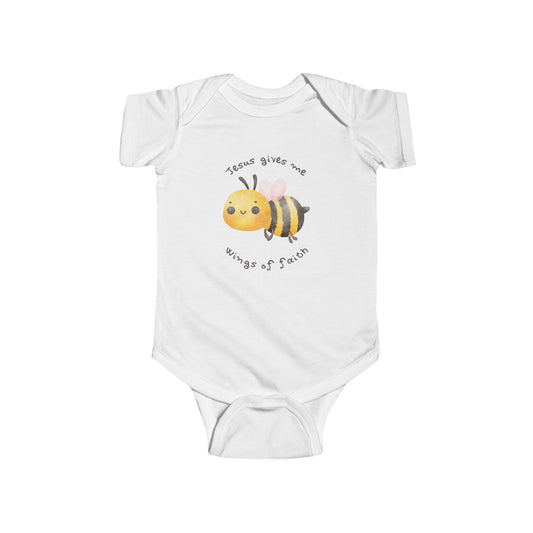 Infant Bodysuit - Jesus Gives Me Wings of Faith Christian Onesie